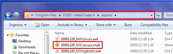 expertsフォルダ内のmq4ファイル expertsフォルダ内のmq4ファイル