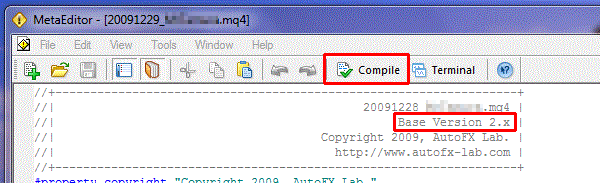 MetaEditorで最コンパイル MetaEditorで最コンパイル