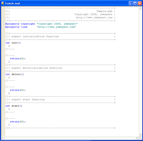 MetaEditor 新規作成